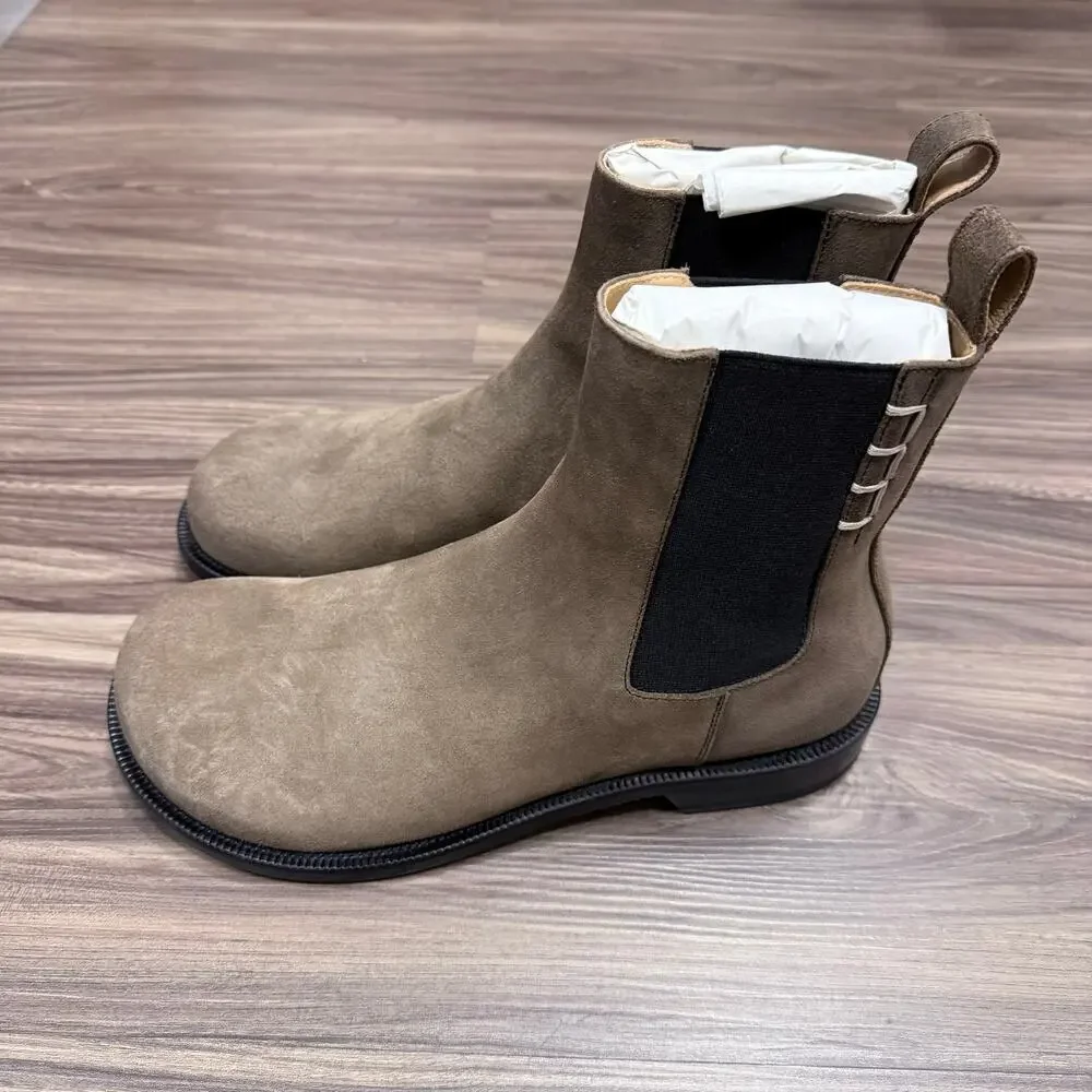 $1000+ JW Anderson Chocolate Brown Suede Chelsea Loafer Boots EU 43